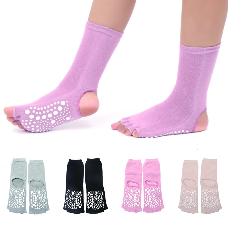Five-Finger Cotton Socks for Women Ankle-Length Heelless With Non-Slip 22-24Cm Ladies Pilates Cooling Measures Women Socks fuzzy socks for women