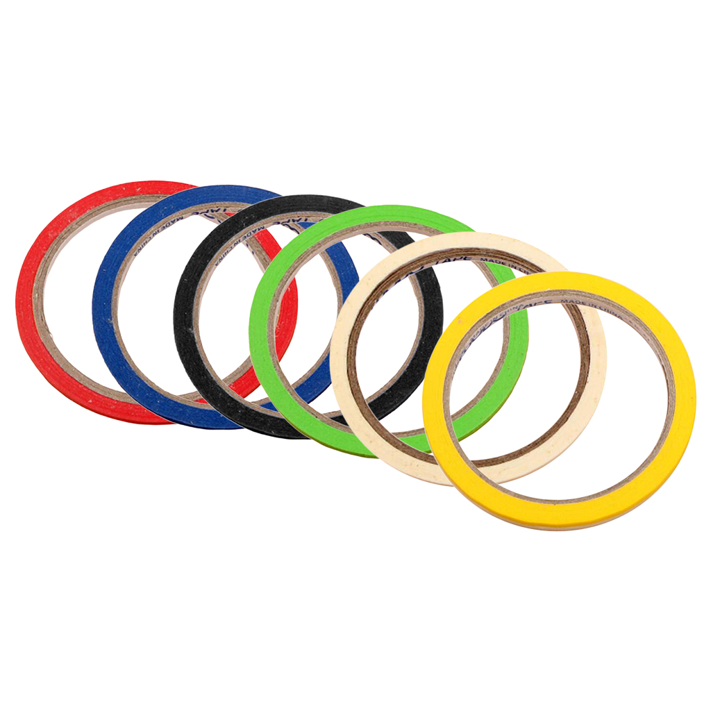 10Pcs Thin Draping Tape Marking Pattern Masking Tape Self-Adhesive Gridding Tape Droping Tape Colorful graphic tape