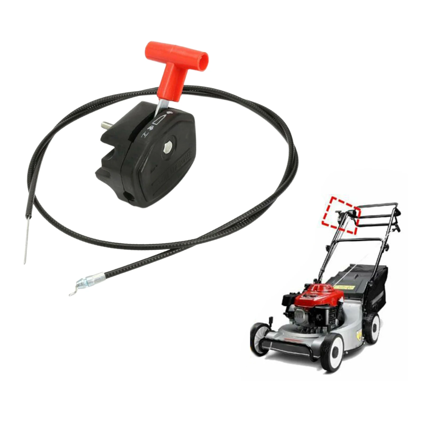 150cm Universal Lawn Mower Throttle Cable Switch Control Garden Machine Fitting Throttle Cable Lawn Mower Accessory Tool