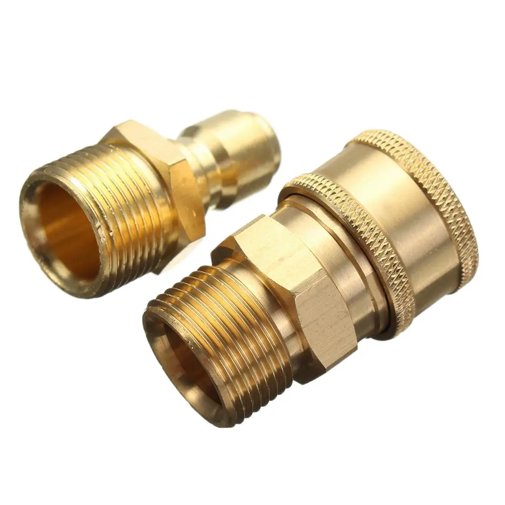 1 Pair M22 Quick Release Pressure Washer Adapter Connecter Coupling 14.8MM
