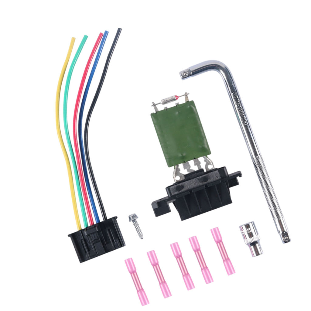 Car Motor Blower Fan Resistor Air Conditioning Fan Speed Resistor With Wiring Harness for Vauxhall Corsa D 13248240 55702407