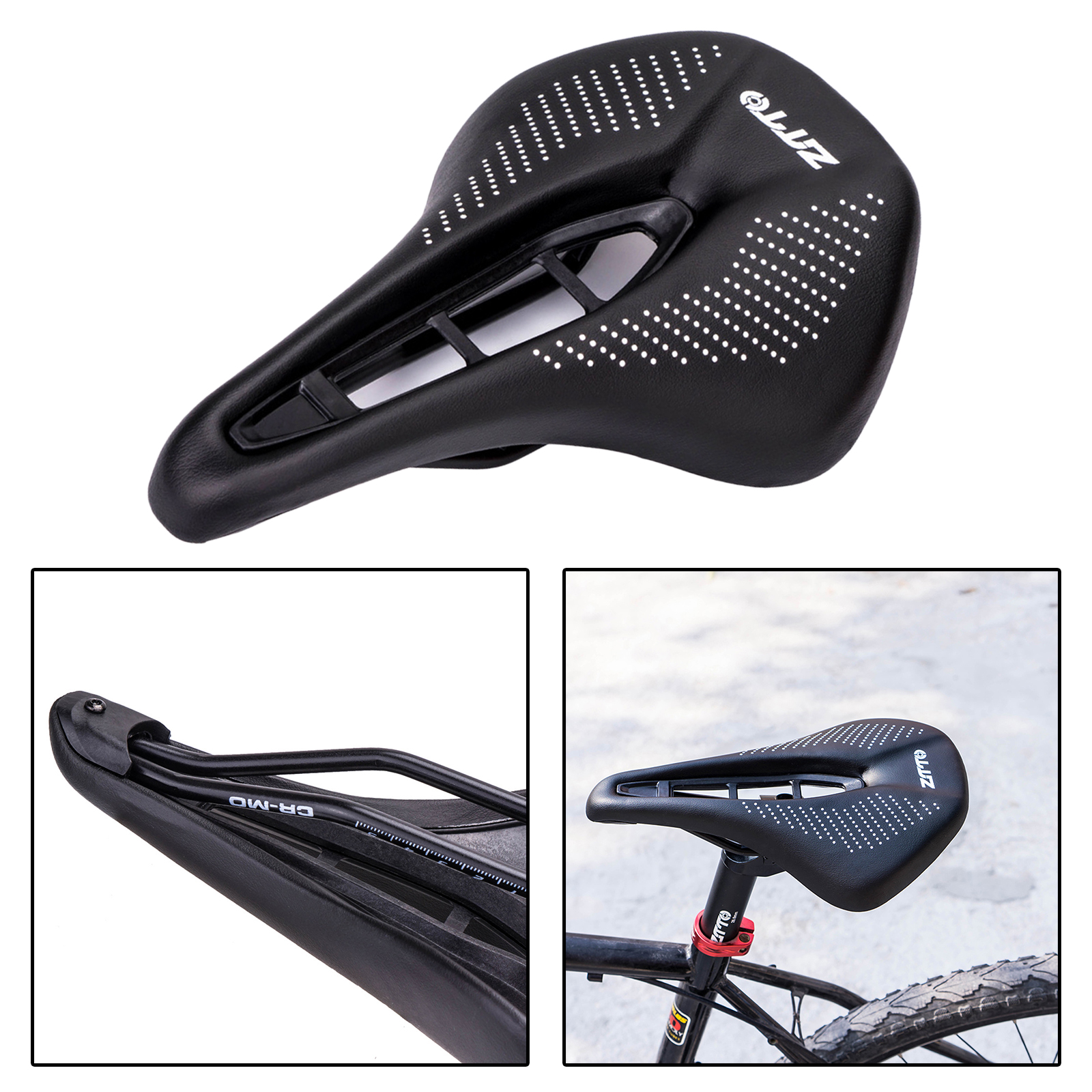Breathable Comfortable Wide Microfiber Leather Bike Seat Shockproof Lightweight Outdoor Bicycle MTB Saddle for Men Women