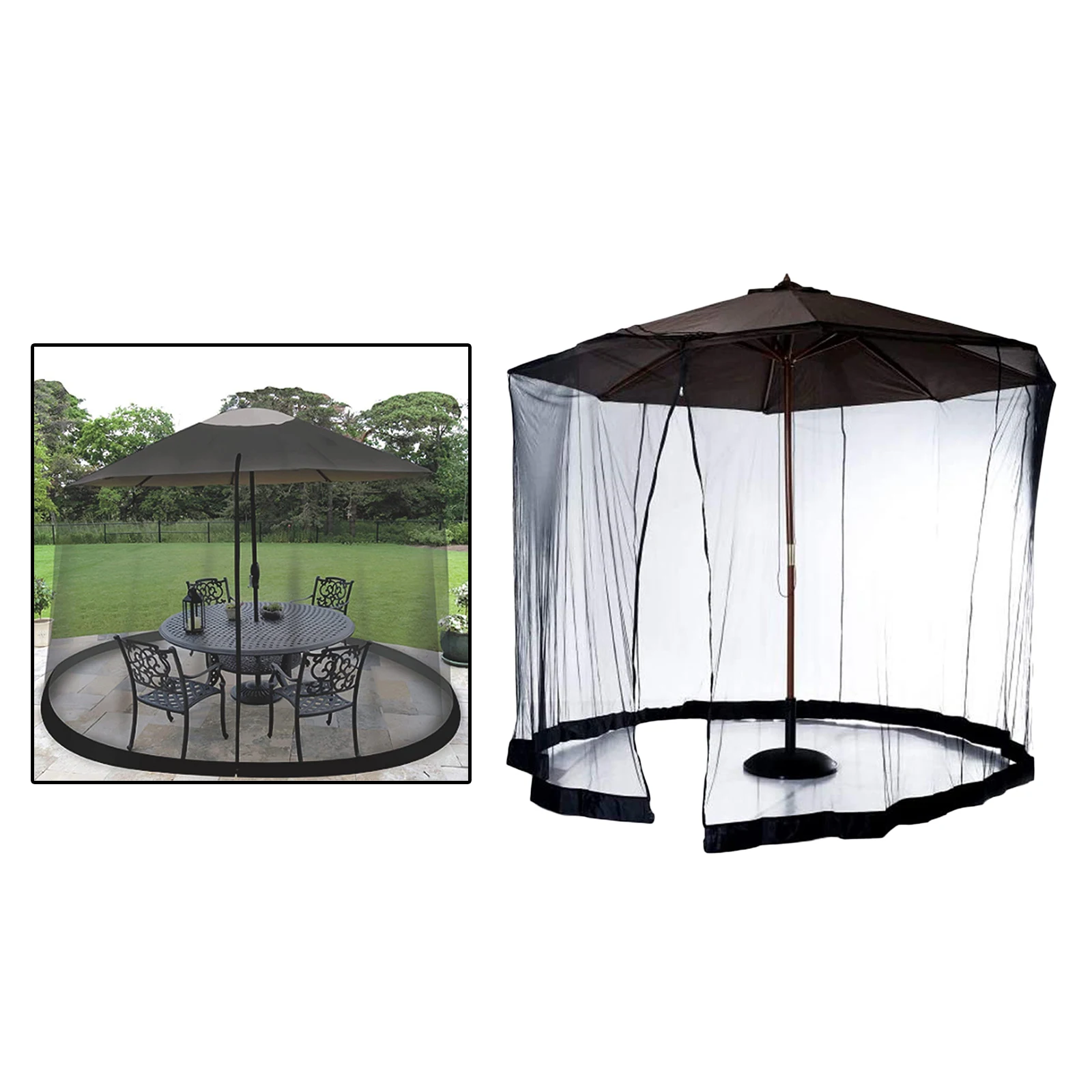 Umbrella Mosquito Net Mesh Screen Universal Canopy Umbrella Netting for Outdoor Umbrellas and Patio Tables