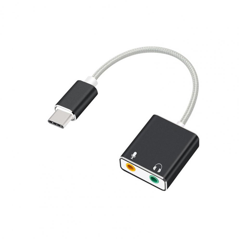 Внешняя звуковая карта USB Type C / USB с гнездом 3,5 мм, аудиоадаптер USB,  наушники, микрофон для Macbook, компьютера, ноутбука, ПК, новинка 2021 |  AliExpress