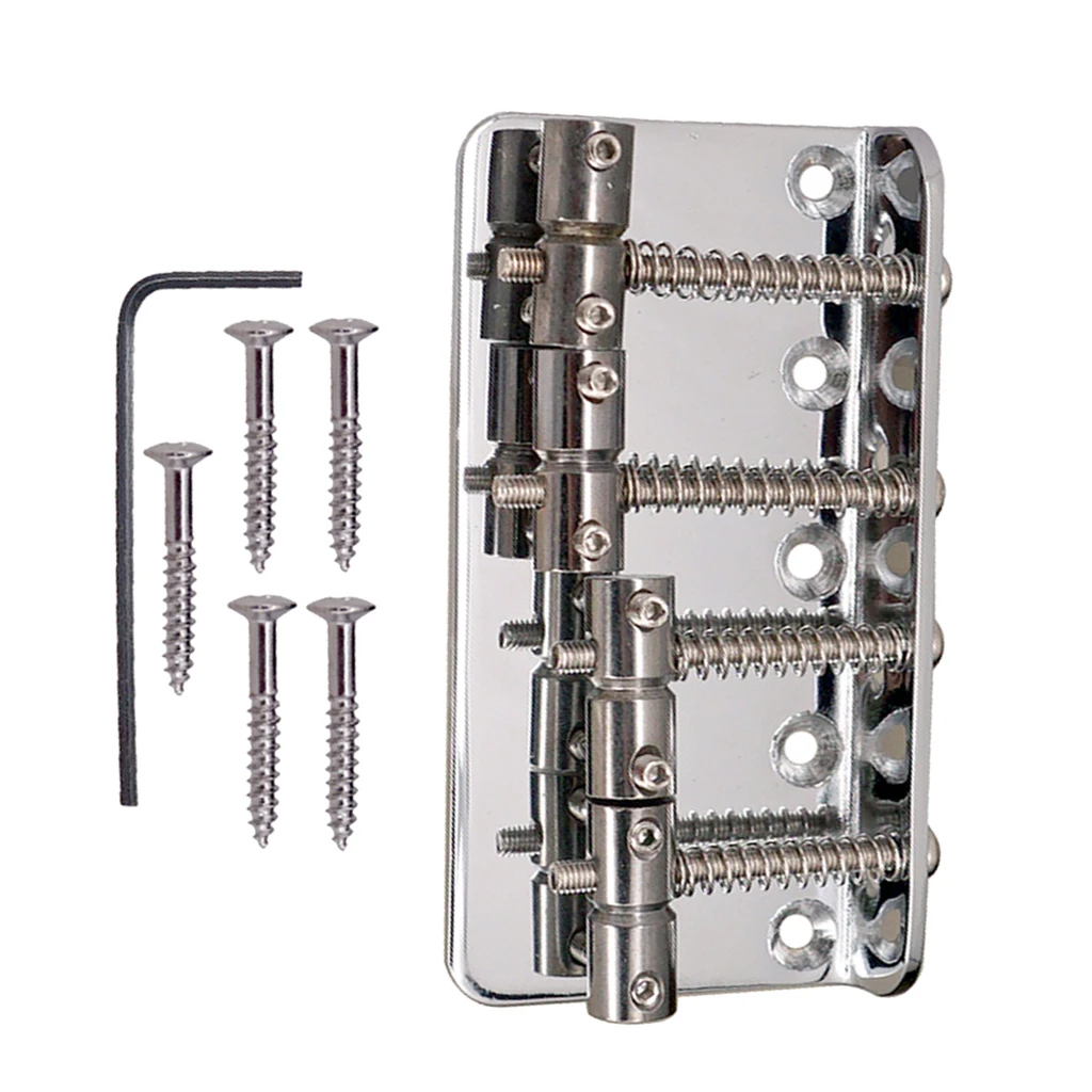 1 Set of 4-string Electric Bass Bridge Replacement Parts for Your Old And Dirty