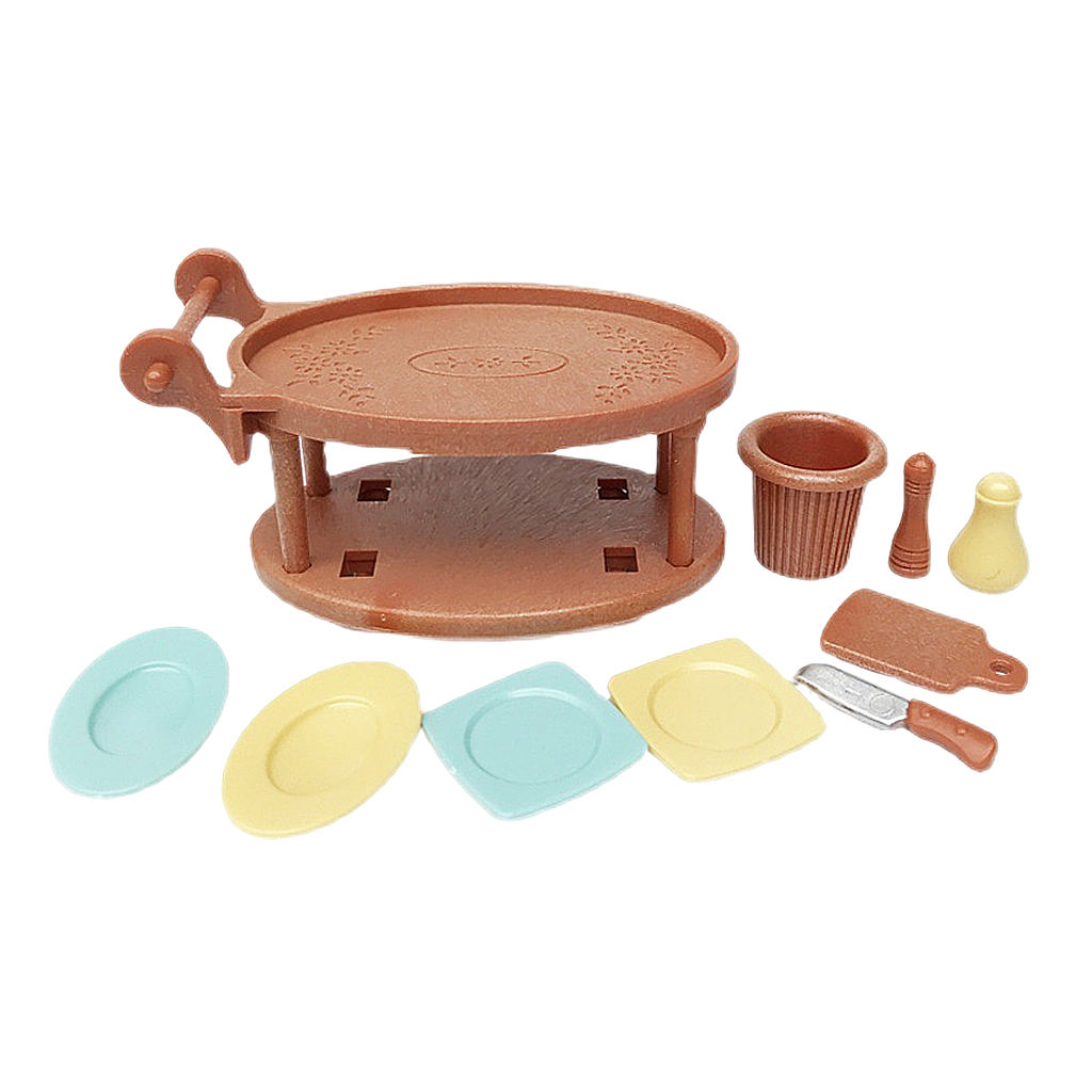 Vintage Dollhouse Mini Trolley Miniature Kitchen 1:12 Life Scene Doll Decor