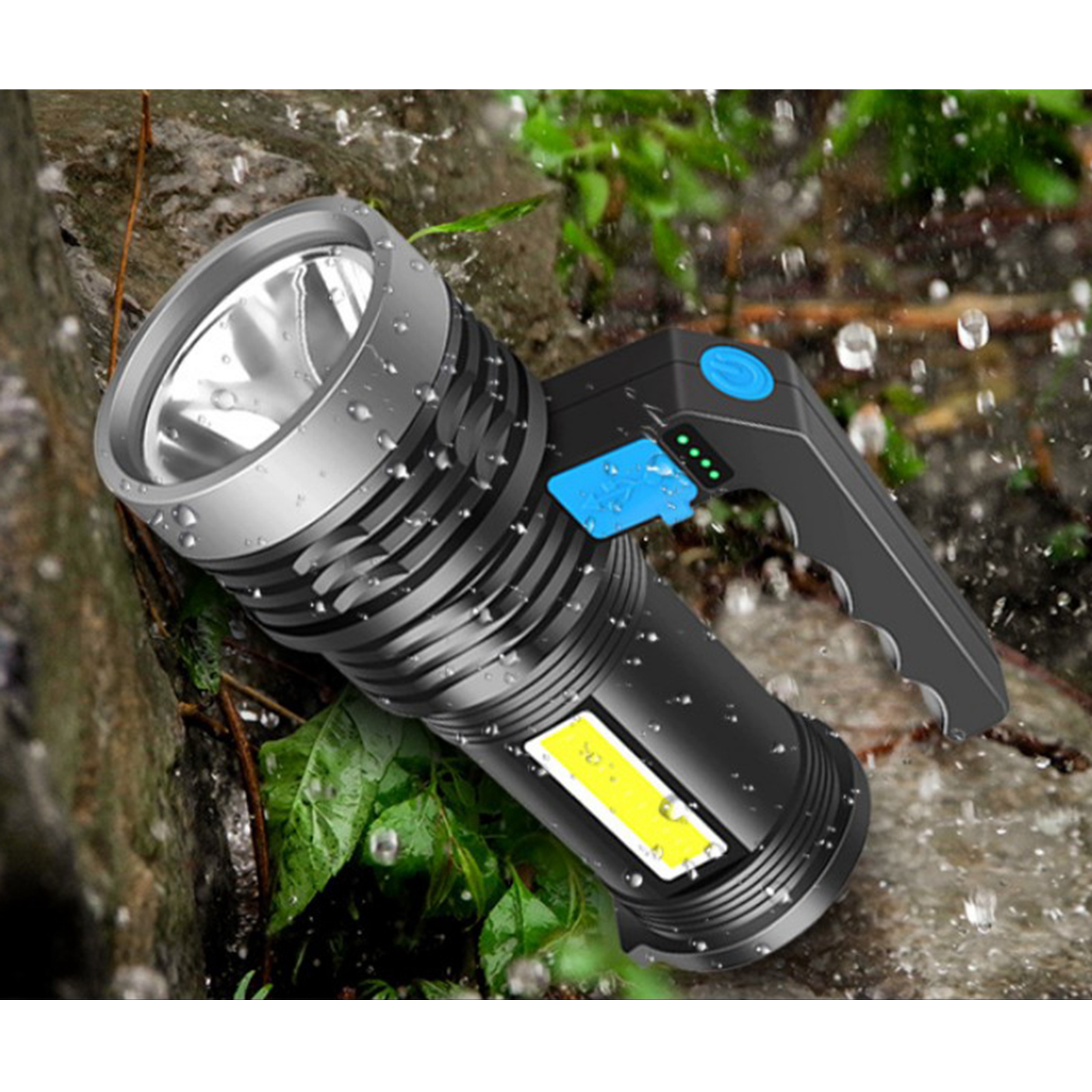 High Power Super Bright Portable Handheld Spotlight Flashlight USB Rechargeable LED Searchlight Waterproof Outdoor Torch Light