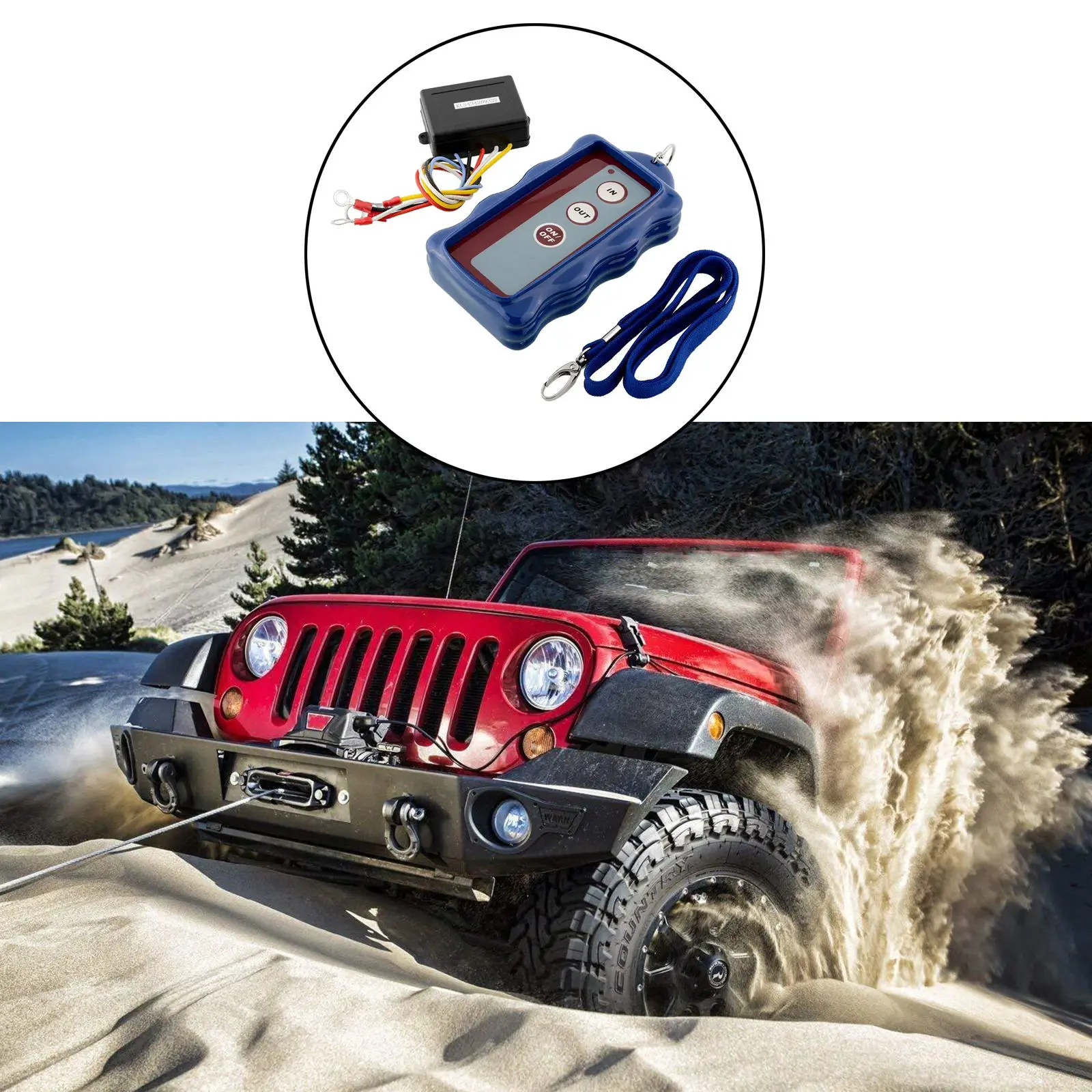 433MHz Wireless Winch Remote Control Switch Universal For Jeep ATV Car Easy To Install New