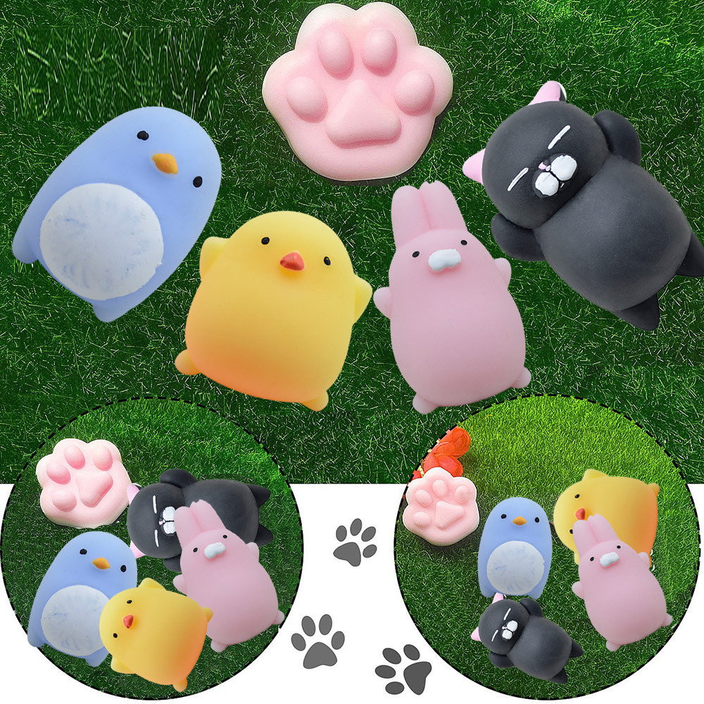 Lot De 48 Jouets à Presser (Mochi Squishy) - Animaux Et Formes, Anti-stress Pour Enfants Et Adultes - Série Cristal