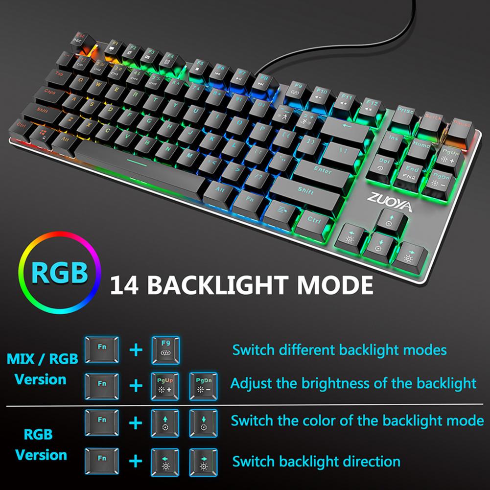 87key-teclado para pc, notebook, jogos anti-ghosting