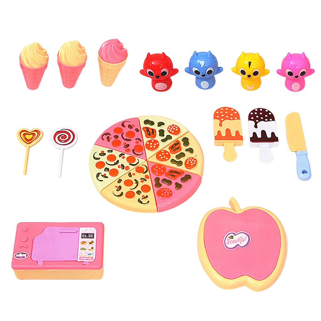 Children Tasty Snack Playset Pretend Play Dollhouse Birthday Roleplay Toys
