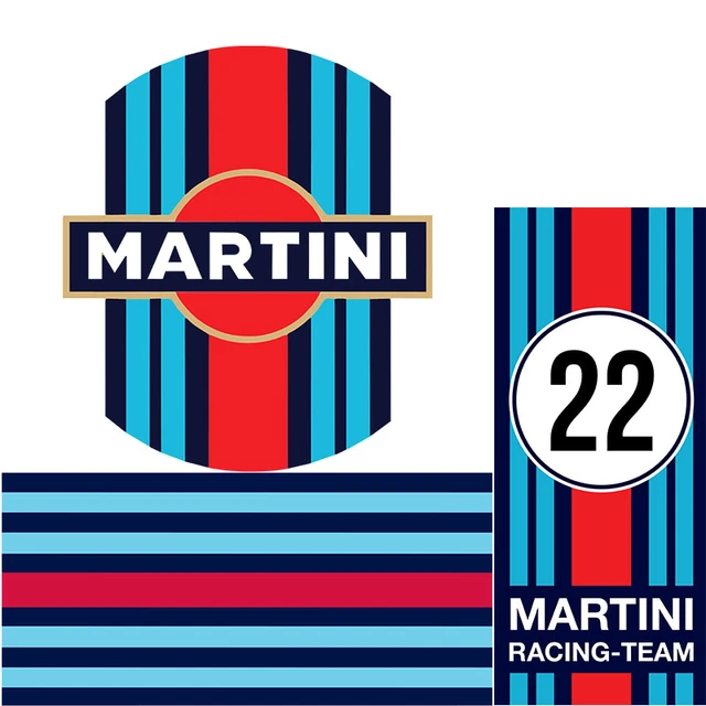  Martini Racing Vinyl Waterproof Sticker Decal Car Laptop Wall  Window Bumper Sticker 5 : Automotive