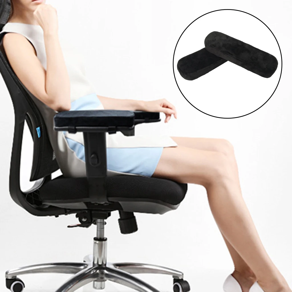 Chair Armrest Pads Memory Foam Pressure Relief Anti-Slip Bottom Armrest