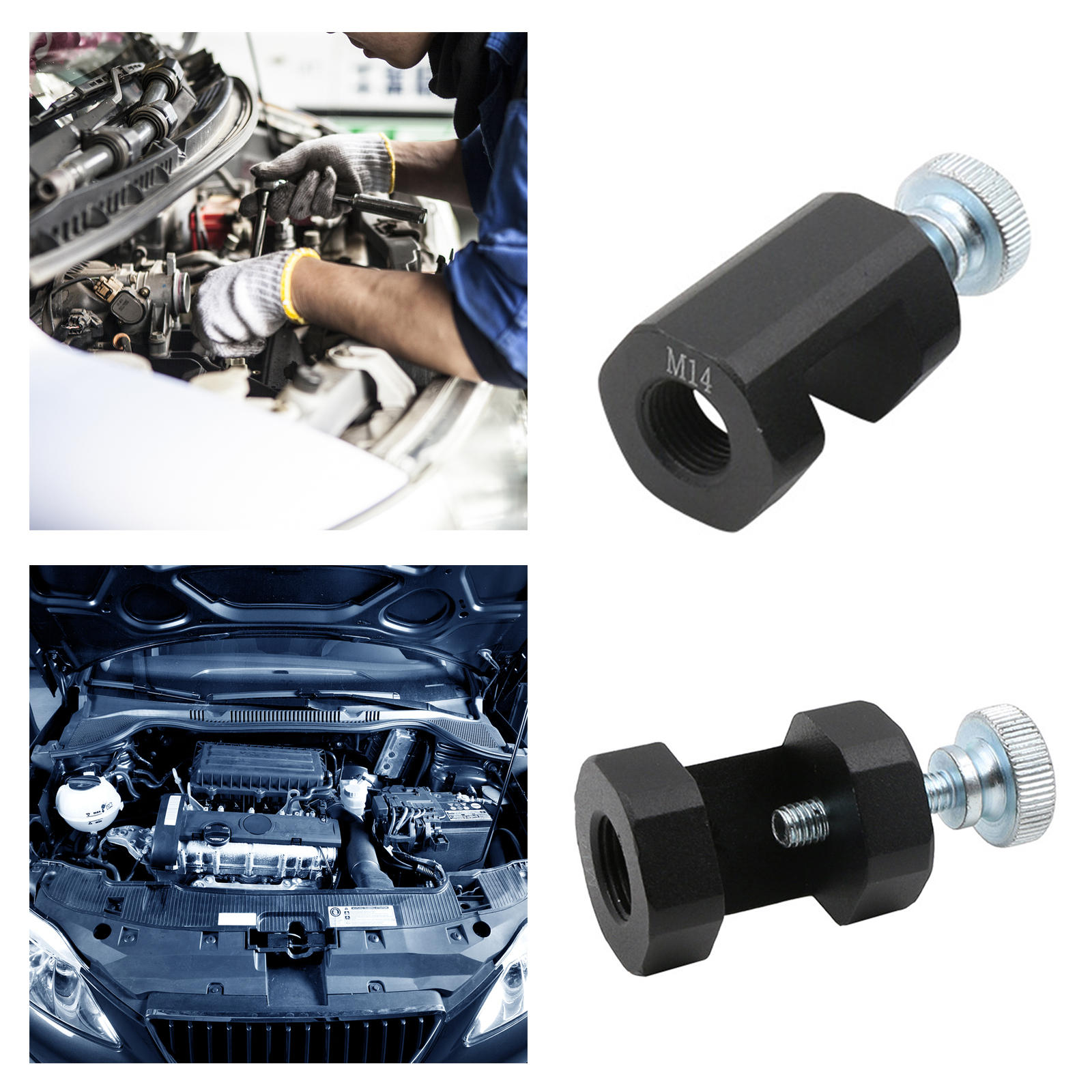 Engine Spark Plug Gap Tool Gapper Billet Aluminum Threaded Corrosion-Resistant Professional Design Light Weight Sturdy Replaces