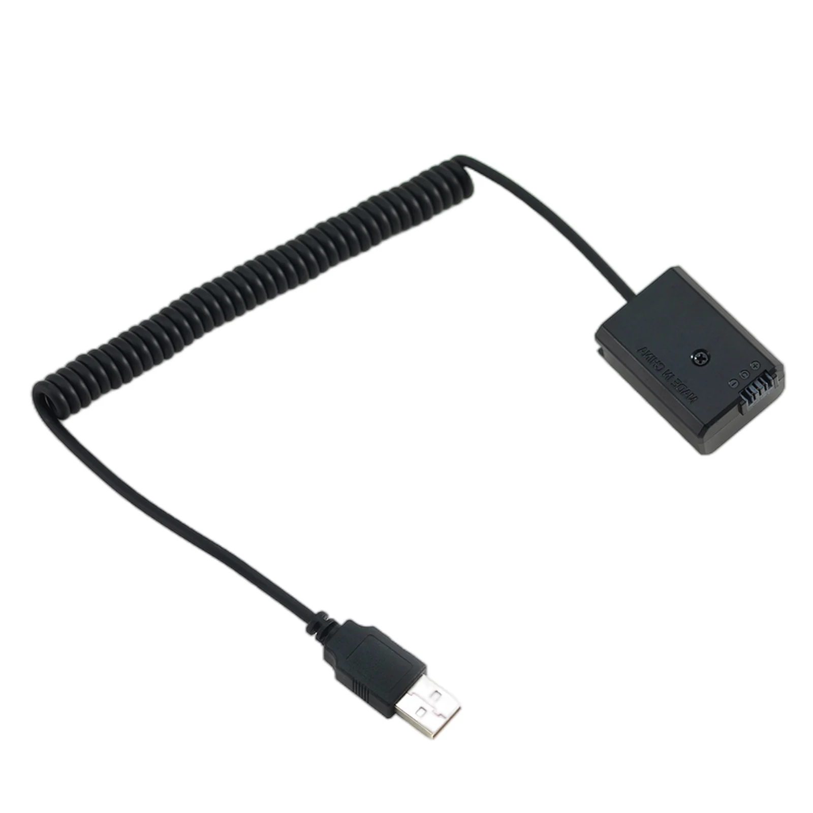 USB Power Cable To Np-FW50 Dummy Battery fits for Sony Battery Bank A7 A7R A7S, Length 35 to 100cm