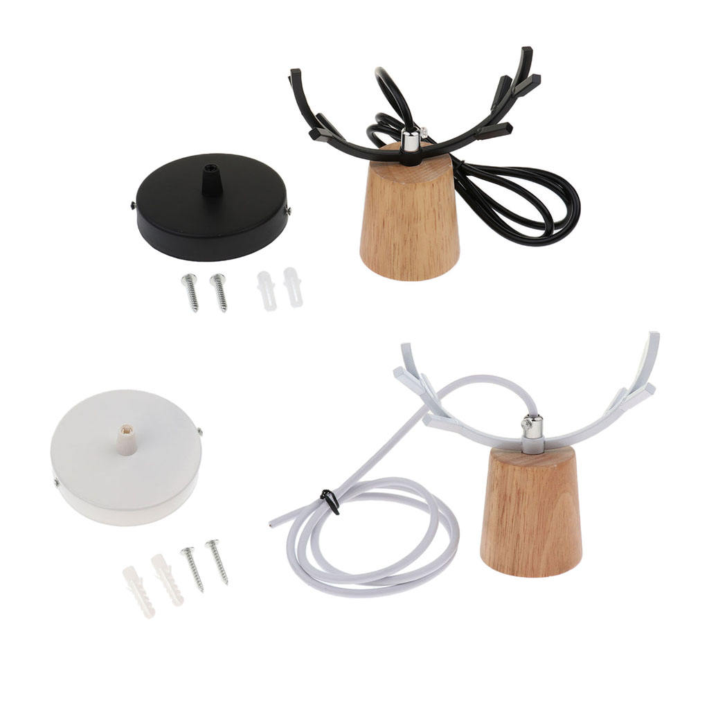 Nordic Style Wood Antler Chandelier / Wall Iron Pendant Lamp Sconce Dining Living Room Aisle Hotel