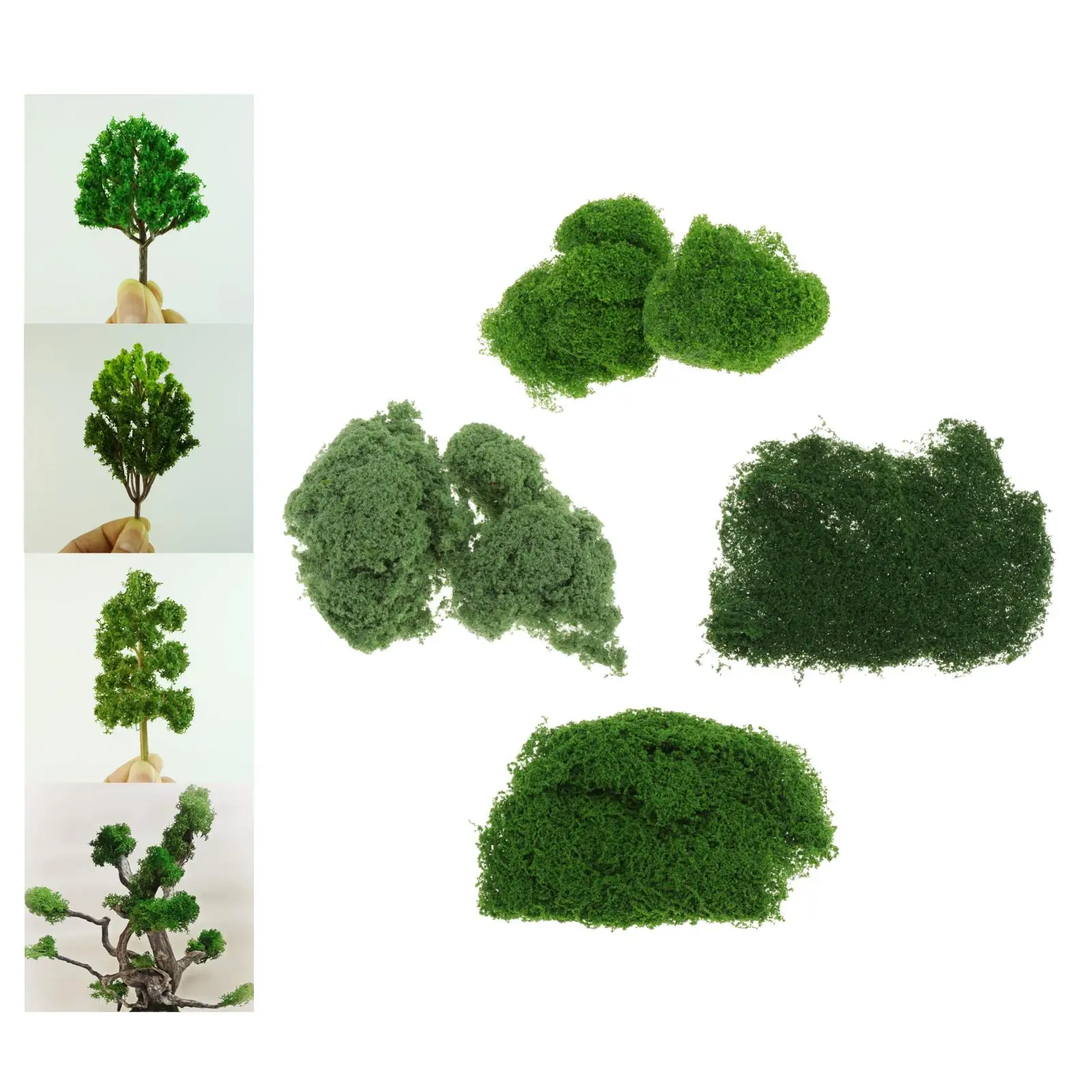 Mixed Model Grass Terrain Powder Green Fake Grass Fairy Garden Miniatures Landscape Building 1 Pack of 10g