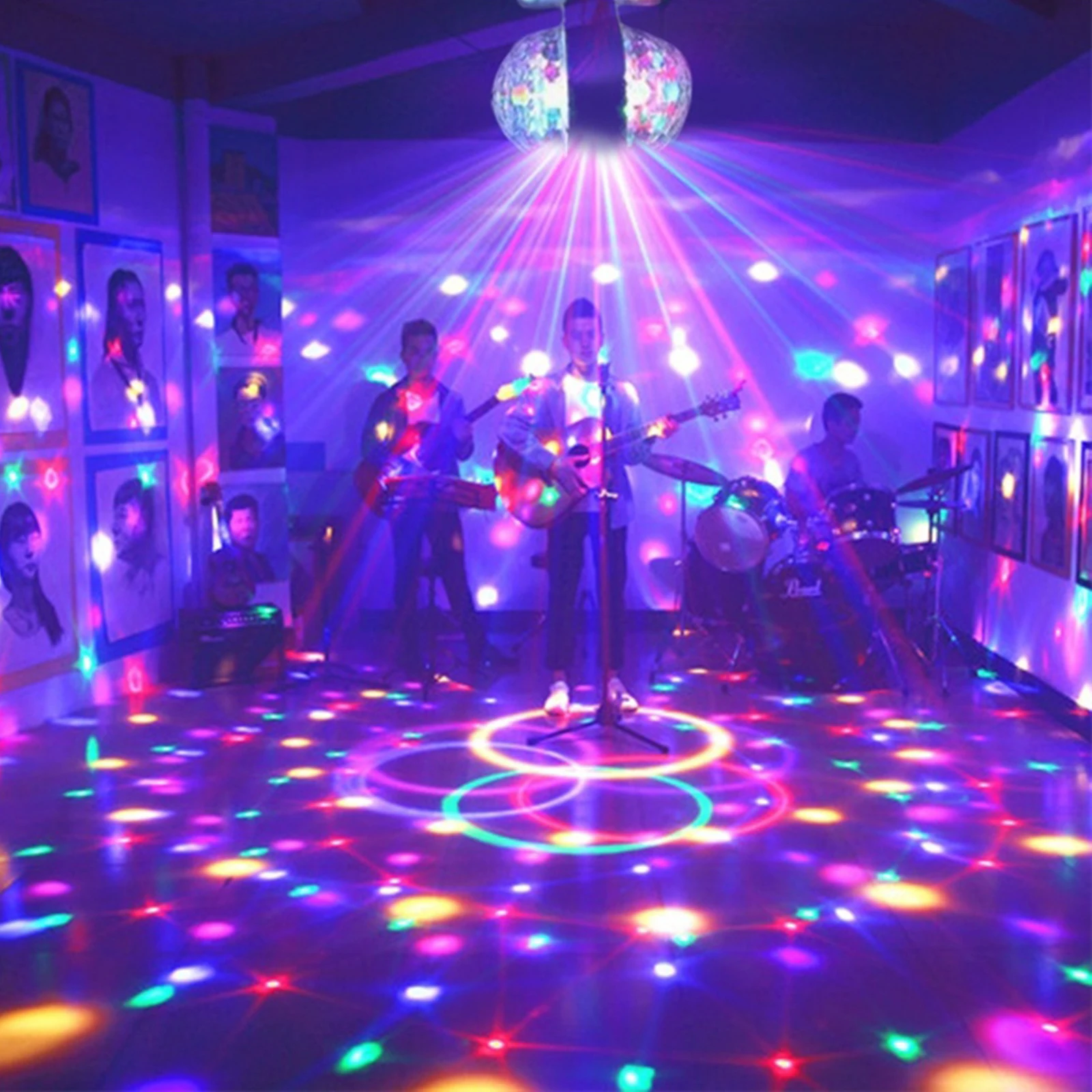 E27 6W Colorful Rotating Stage RGB LED Light Bulb Christmas Party Disco DJ Lamps