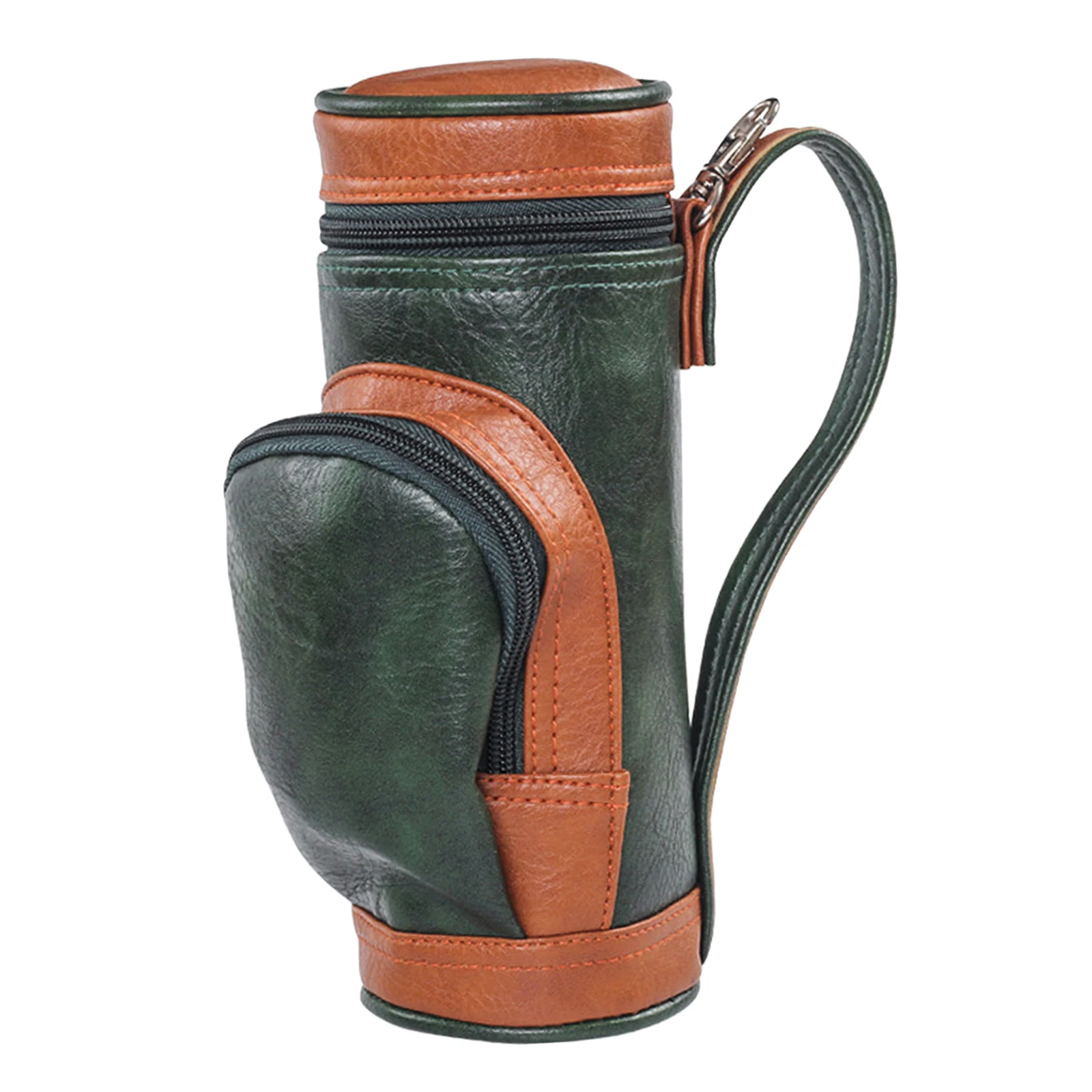 Golf Bag Cigar Case Holder with Cigar Cutter and Humidifier, Portable Travel Humidor Cigar Accessories Waterproof PU Cigar Case