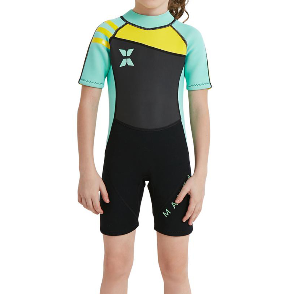 Baby Short Sleeve Wetsuit 2.5mm Rash Jumpsuit Coat Shorty Fullsuit Diving