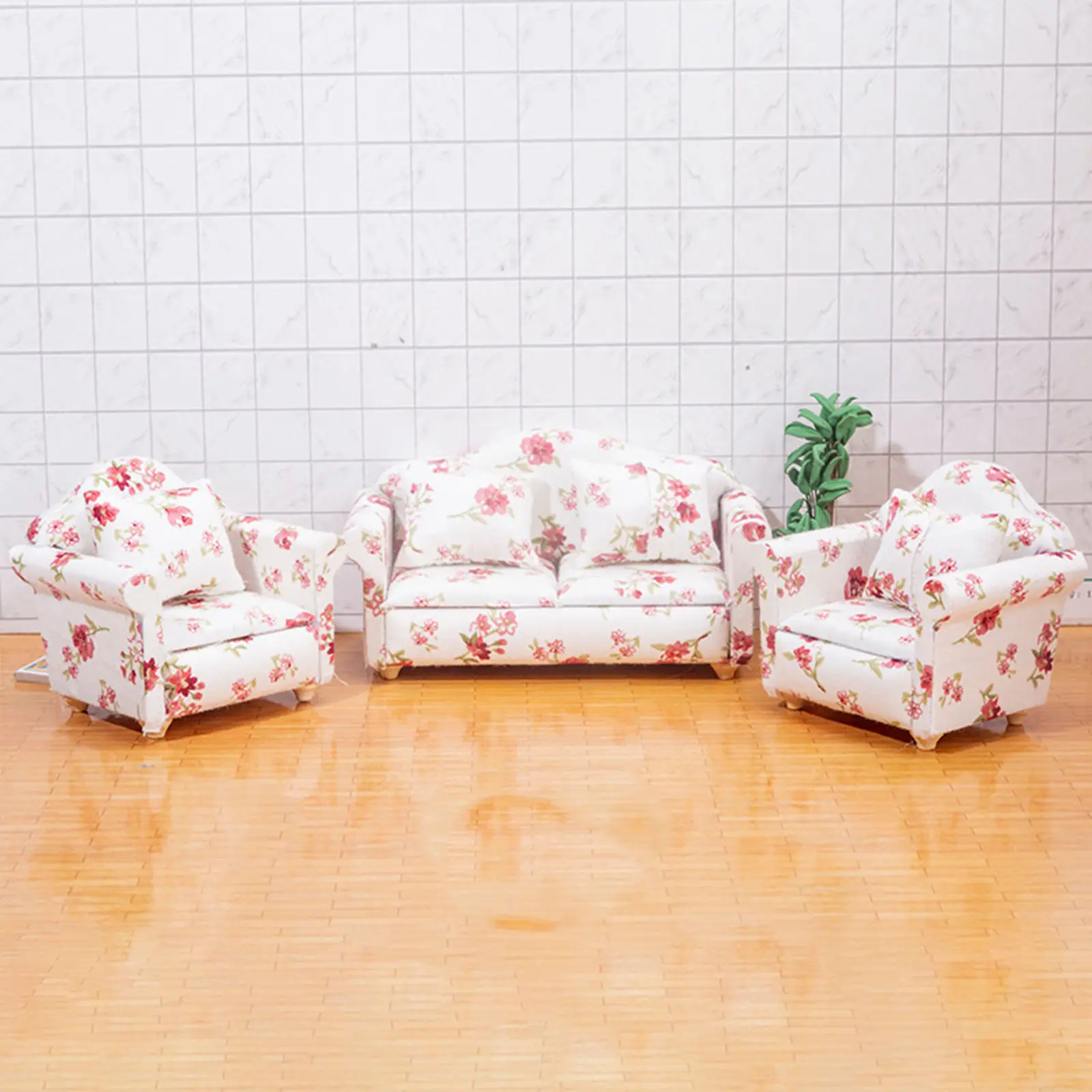 1:12 Dollhouse Sofa Accessories Cushions Mini Chair Miniature Furniture for Living Room Kids Toys