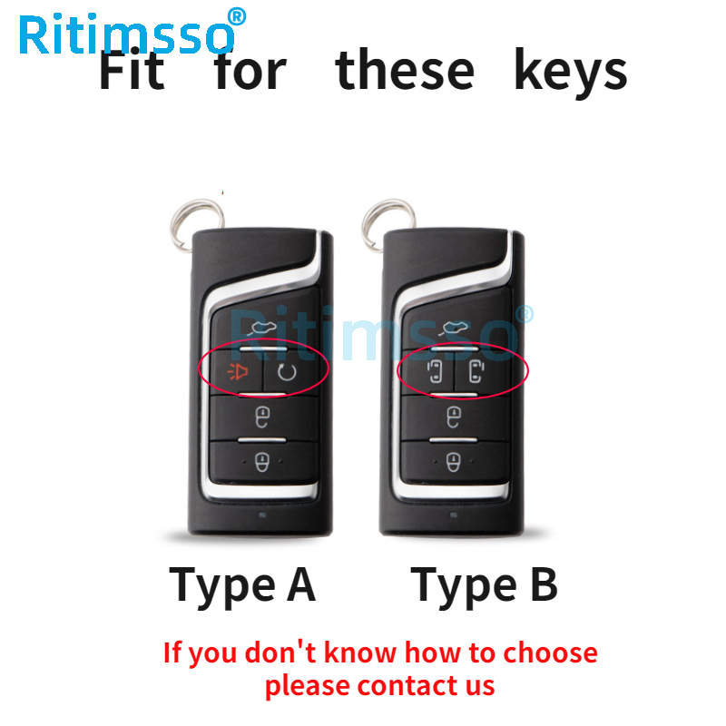 Cassa completa della copertura chiave a distanza dell'automobile in lega di zinco per GAC Trumpchi GS7 GS8 GM8 GS5 GA6 GM6 2012-2020 portachiavi portachiavi - Hd68493acb1844e77a3acba188466ed2bU