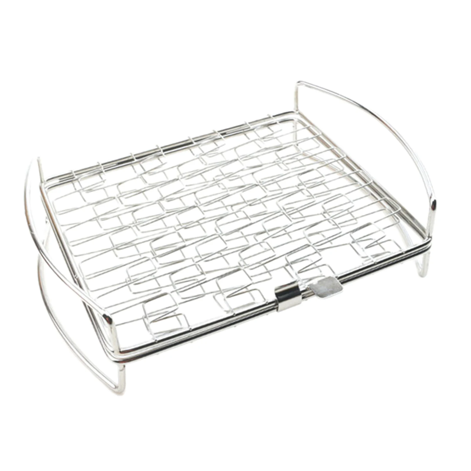 Stainless Steel Grilling Basket Non-stick Folding Grill Net BBQ Net for Grilling Meat Fish Chicken Outdoor Camping Picnic Tool