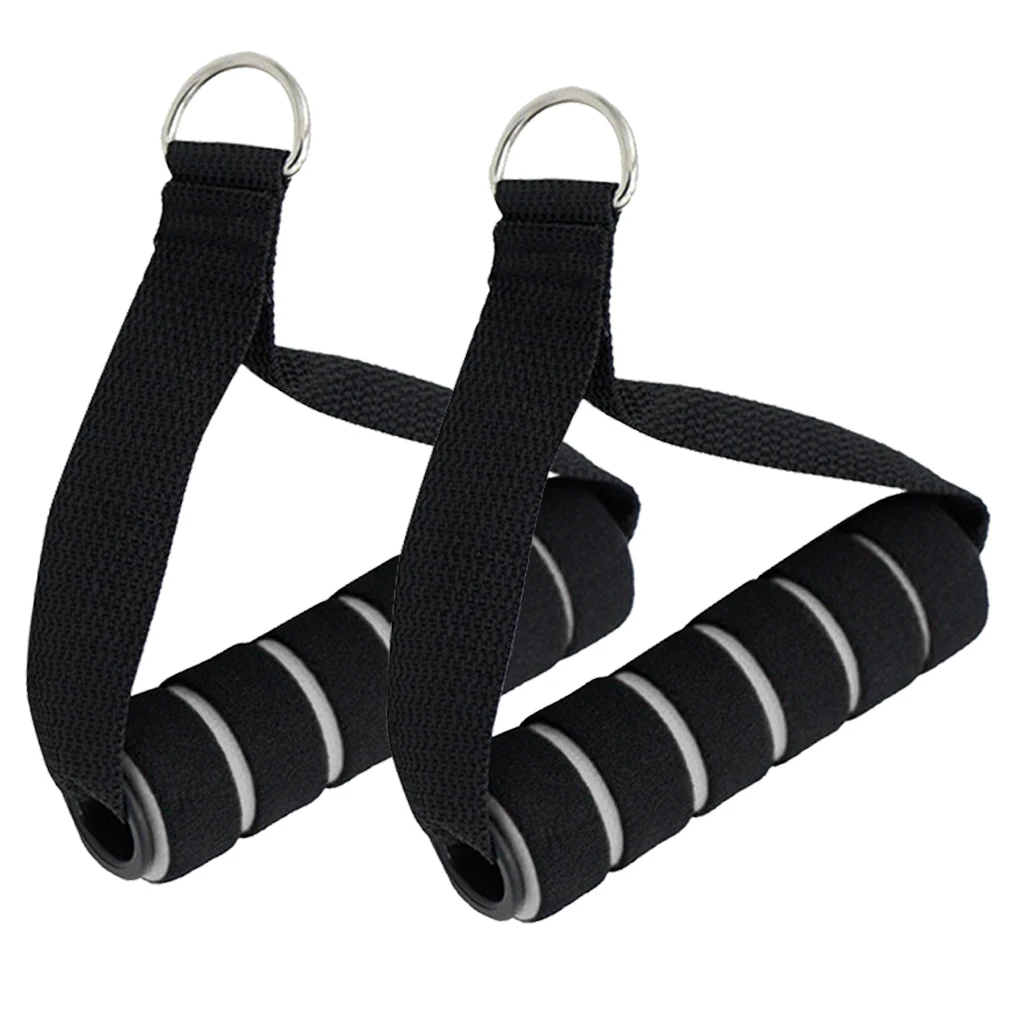 Resistance Bands Handle Upgraded with Nylon Strap Carabiners D-rings for Exercise