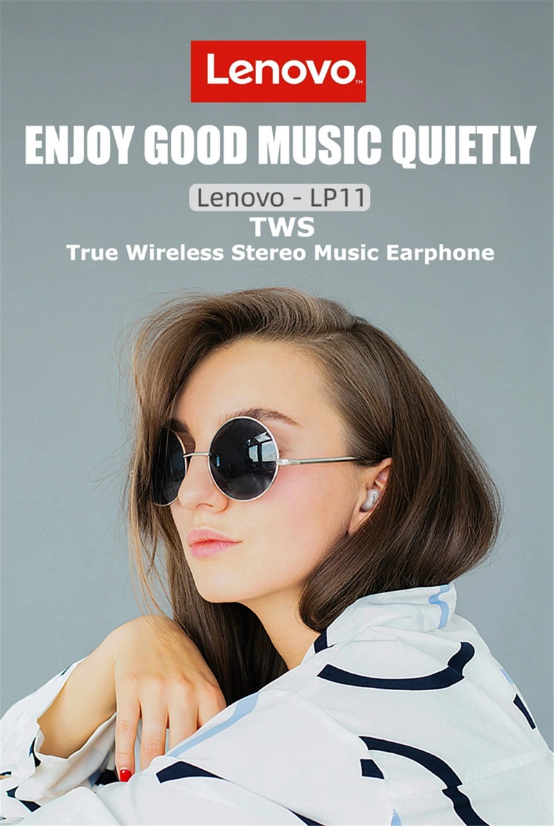 Lenovo LP11 TWS Earphone Wireless Bluetooth V5.0 Earbuds Headphone