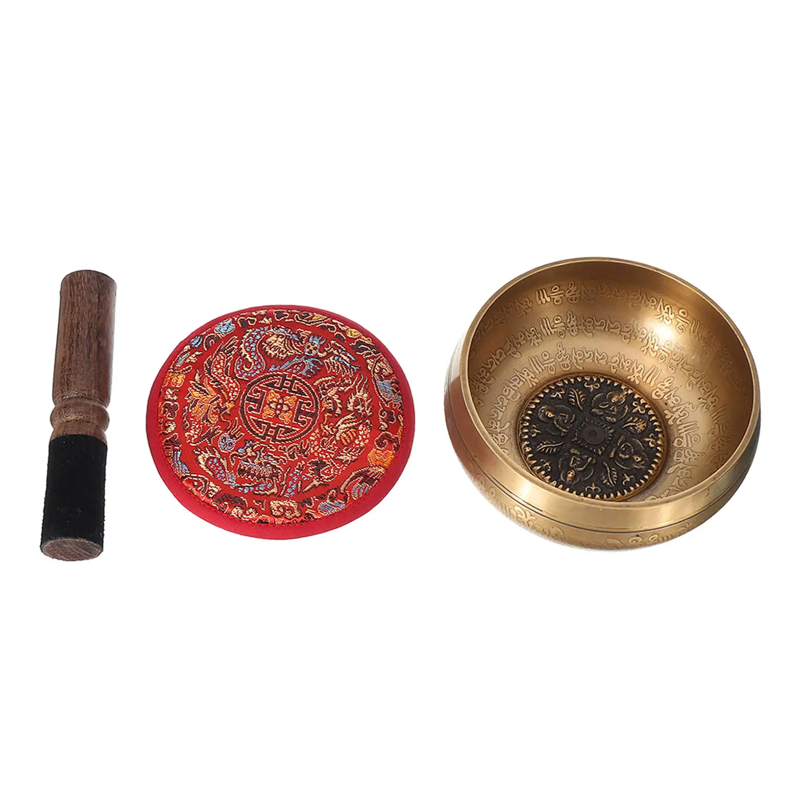 3pc Copper Singing Bowl Manual Tapping Craft Buddhist Bowl Religious Basin Tibetan Meditation Music Bowl Tibetan Singing Bowl