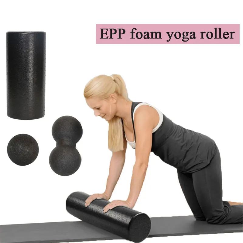 2 Set Roll Medium Faszienrolle Massagerolle Fitness Sport Yoga Pilates Black HOT 