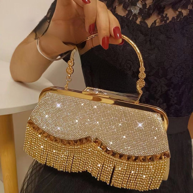 CAREY KAY Women Diamond Clutch Purse Wedding Luxury Designer Handbag Gold  Silver Evening Bag Exquisite Female Chain Shoulder Sac - AliExpress