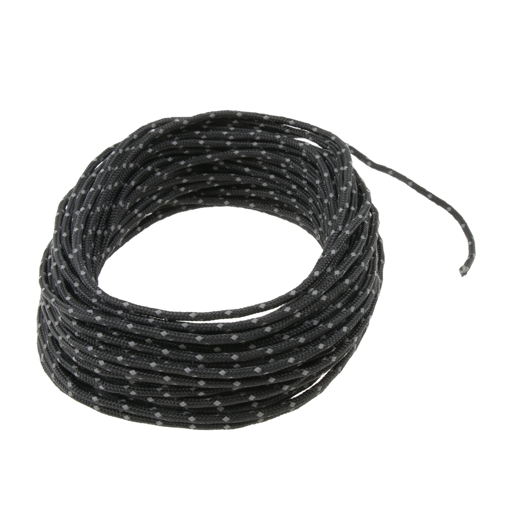 2.5mm 50ft Camping Tent Reflective Guyline Rope Awning Tarp Paracord Outdoor Camping Accessories