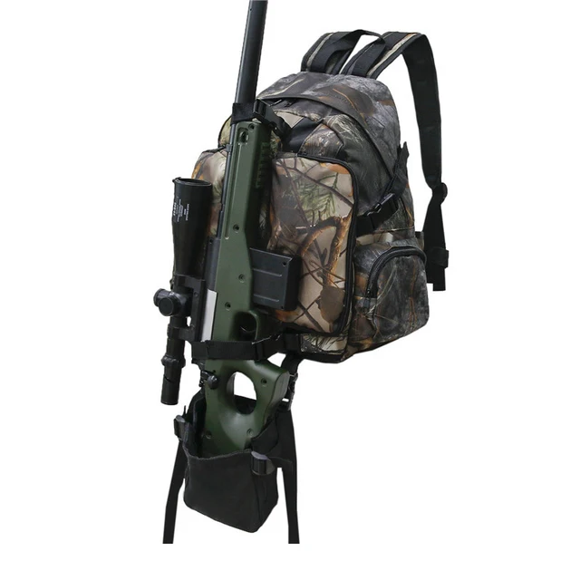 DulDaypack-Sac à dos de chasse avec porte-fusil, housse de pluie  CamSolomon, système de transport d'arc et de fusil, grande capacité