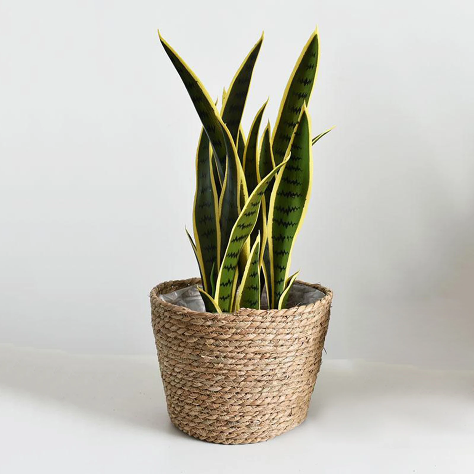 Seagrass Woven Storage Wicker Basket Flower Plant Pot Straw Bag Planter Pot Home