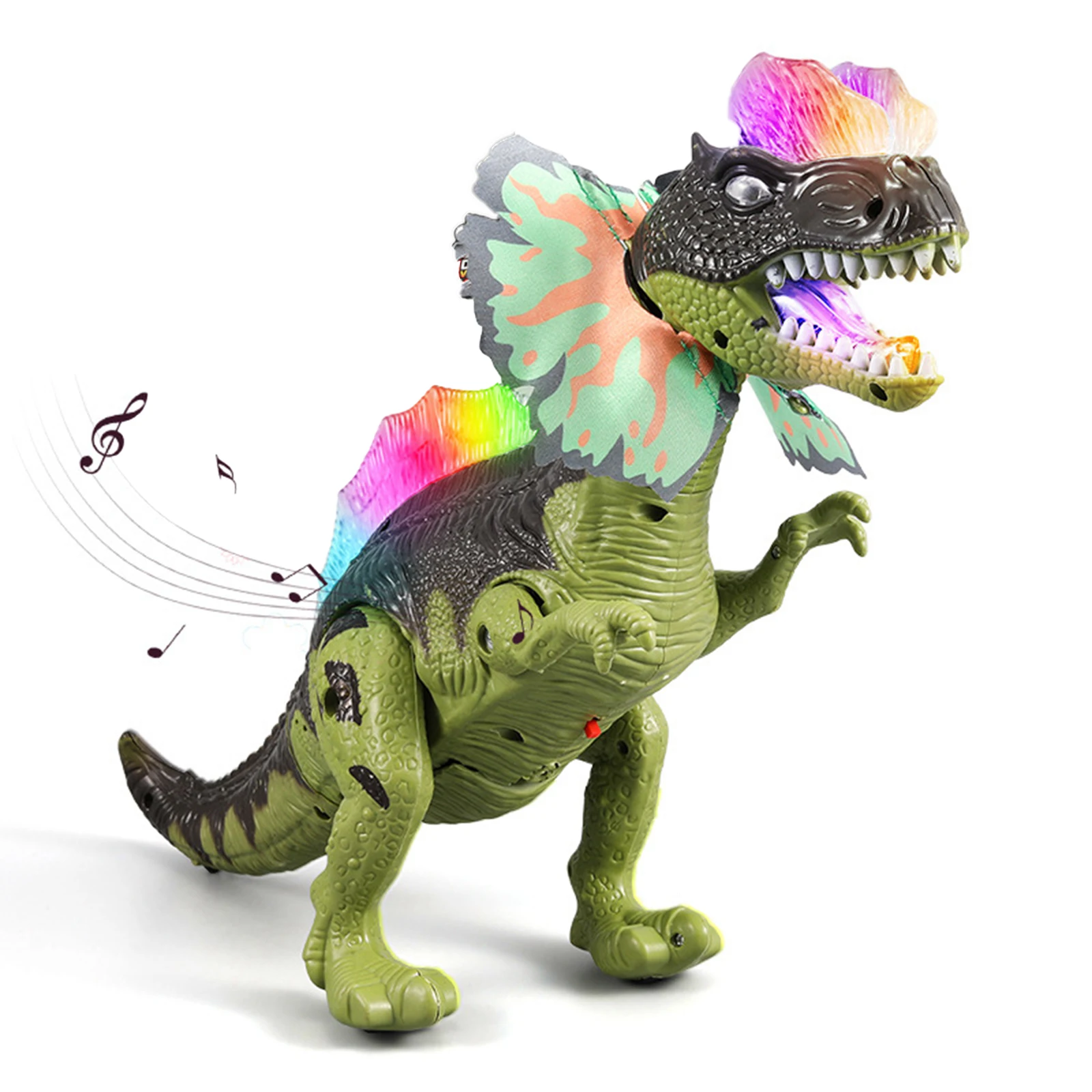 Electronic Walking Dinosaur with Walk Sounding Supplies Attractive Roaring Double Crested Dinosaur for Toddlers Child Children