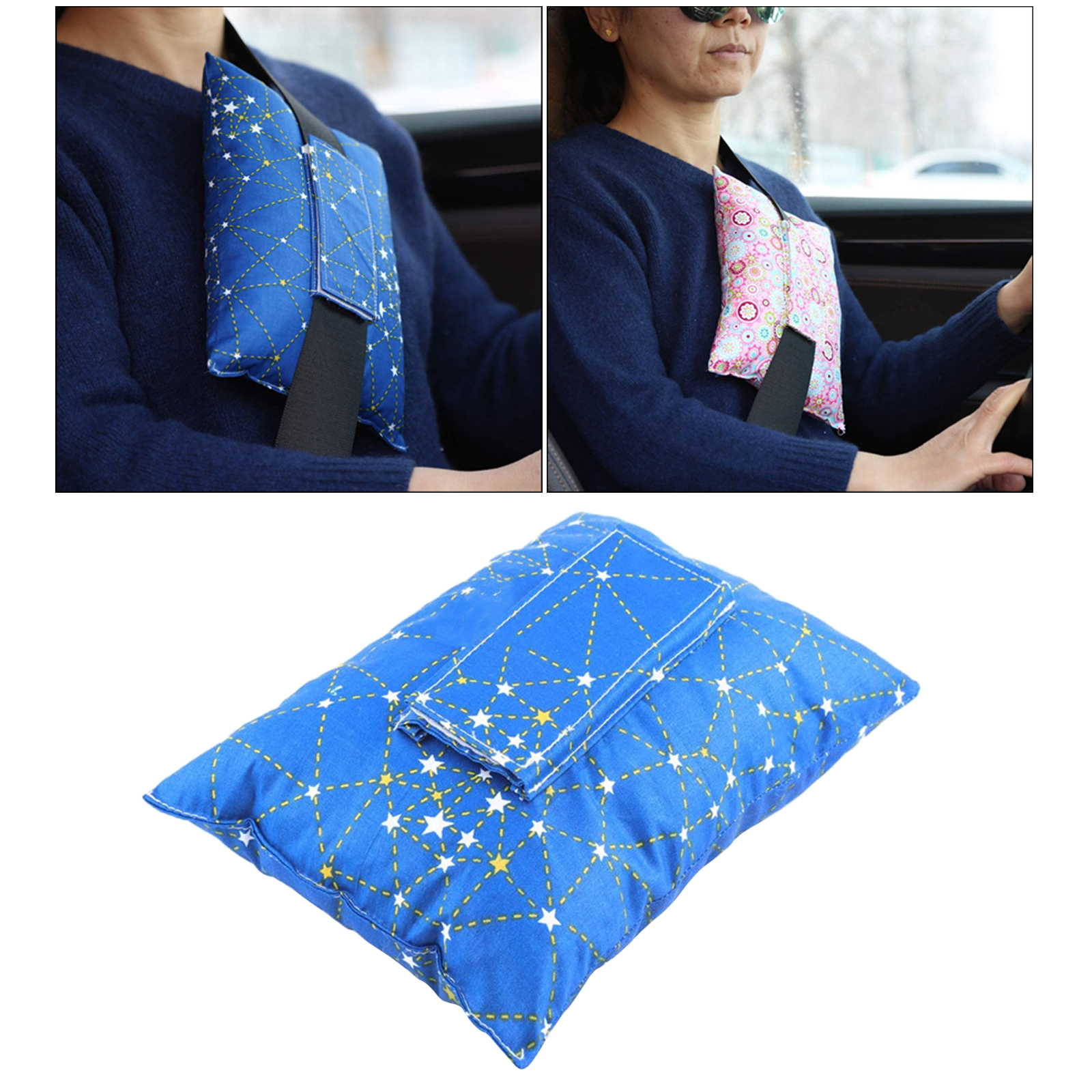 Seatbelt Pillows for Post-Surgery Heart Surgery Recovery Soft Comfort Support Cushion Car Travel Pillow Gifts Flower
