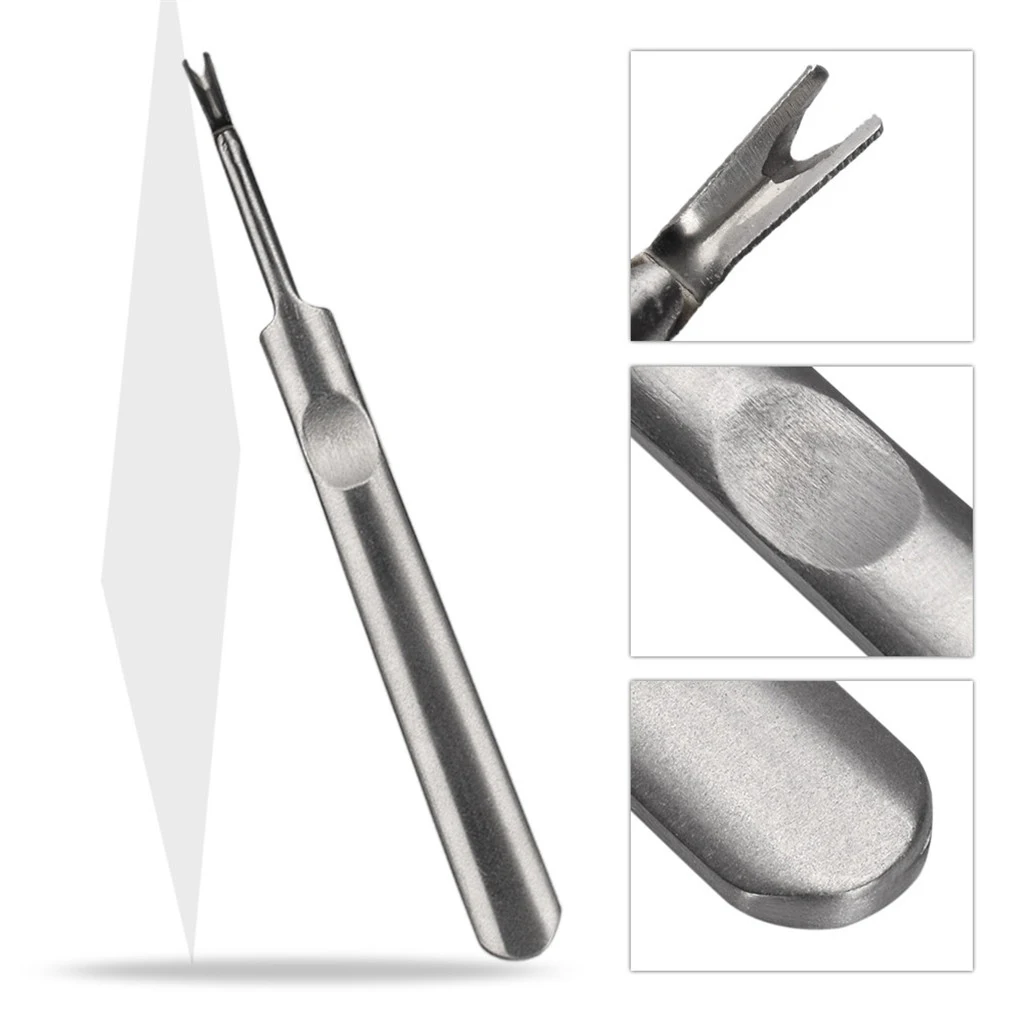 2pcs Professional Stainless Steel Nail Cuticle Spoon Pusher Nail Polish Remover Manicure