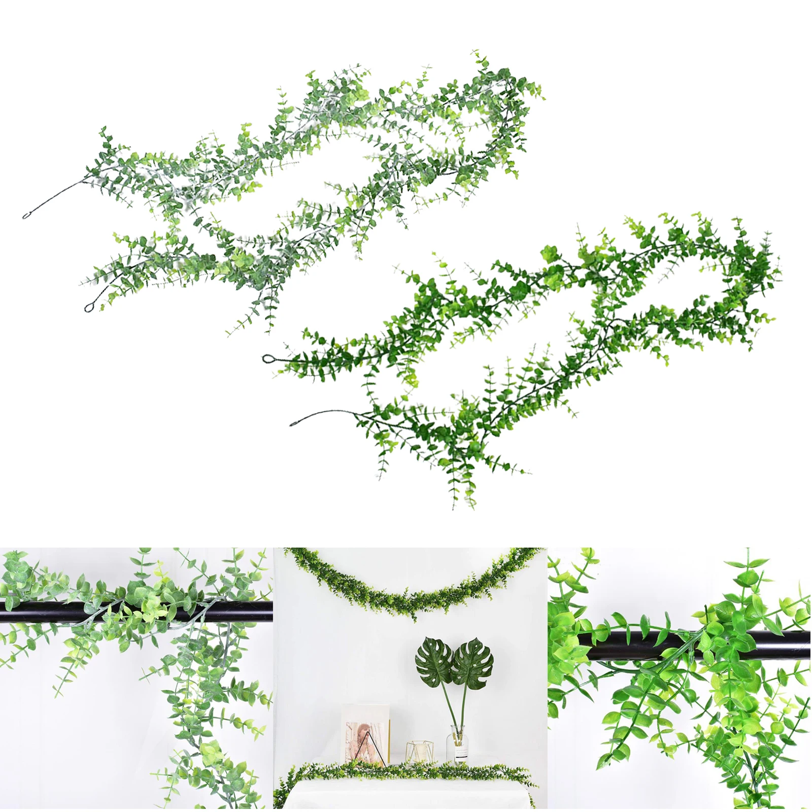 Artificial Vines, 6ft Faux Faux Ivy Hanging Leaves Greenery Garland Vines Plant