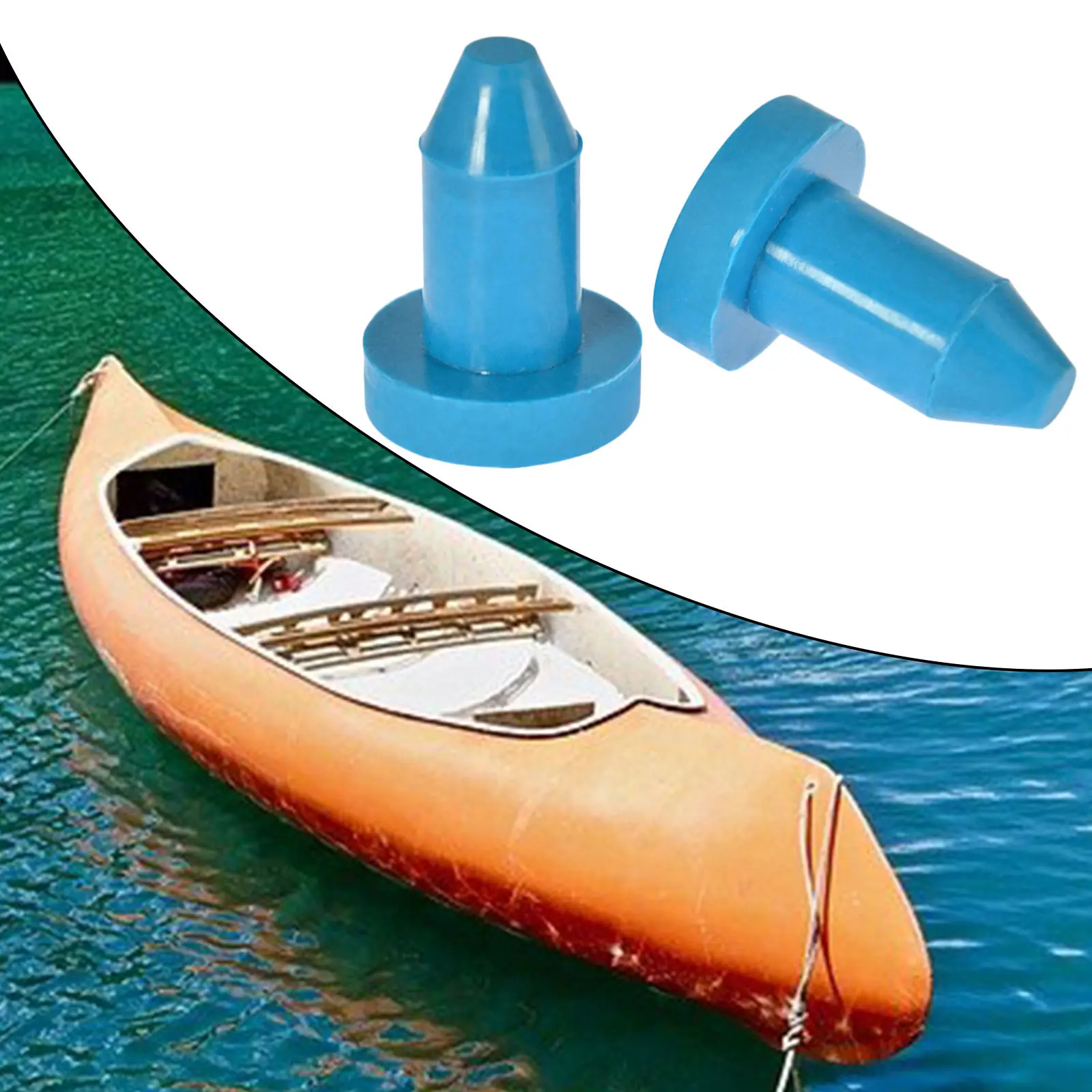 2X Push In Kayak Drain Plug Neoprene Hole Plug Excursion for Canoes Pedal Boats 