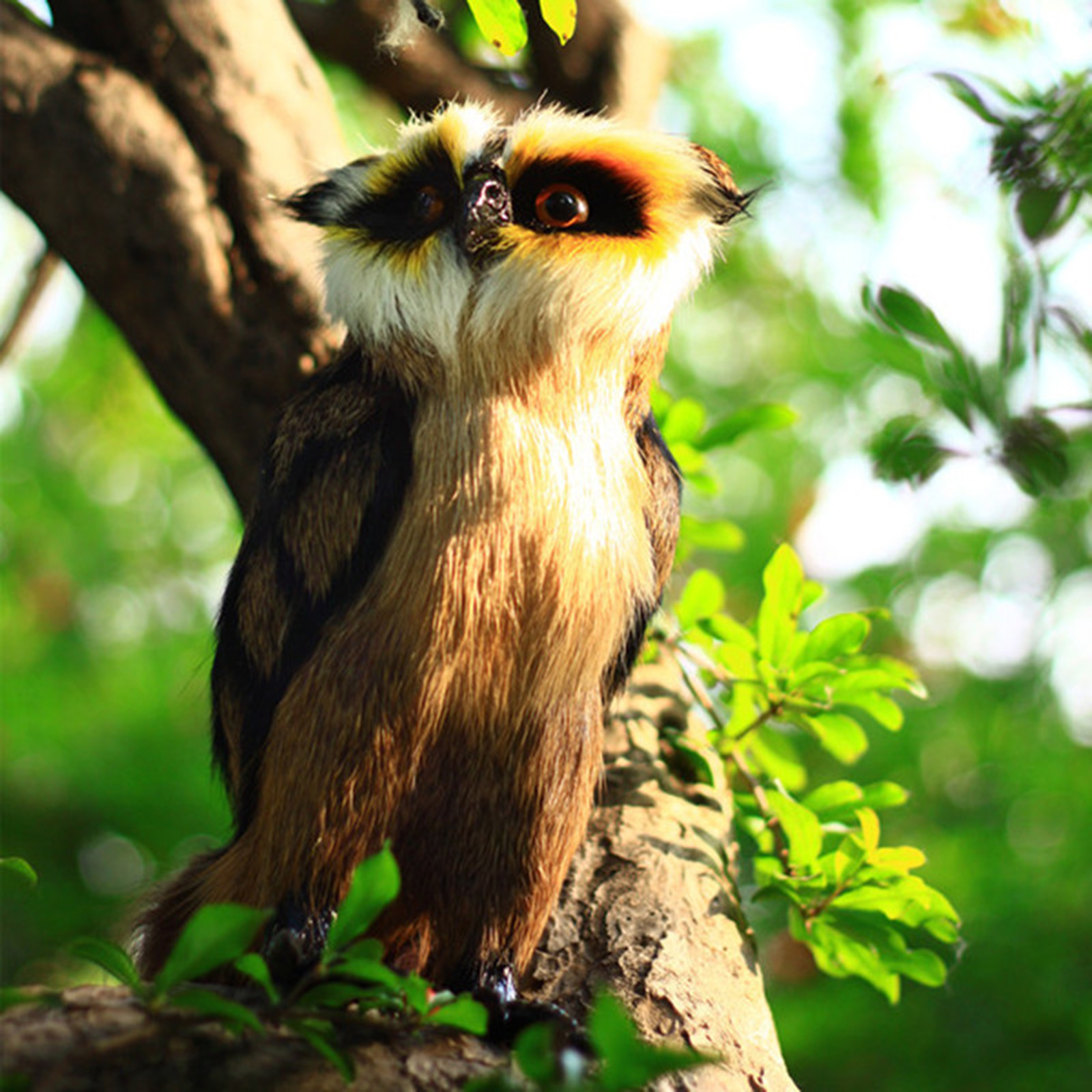 Cute Realistic Furry Owl Simulation Bird Craft for Party Wedding Ornaments