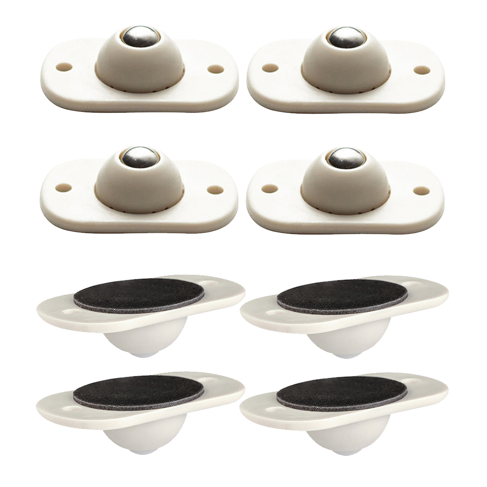 4 Pieces Self-adhesive Casters Paste Pulley Wheel Castors for Trash Can, Storage Box, Small Furniture