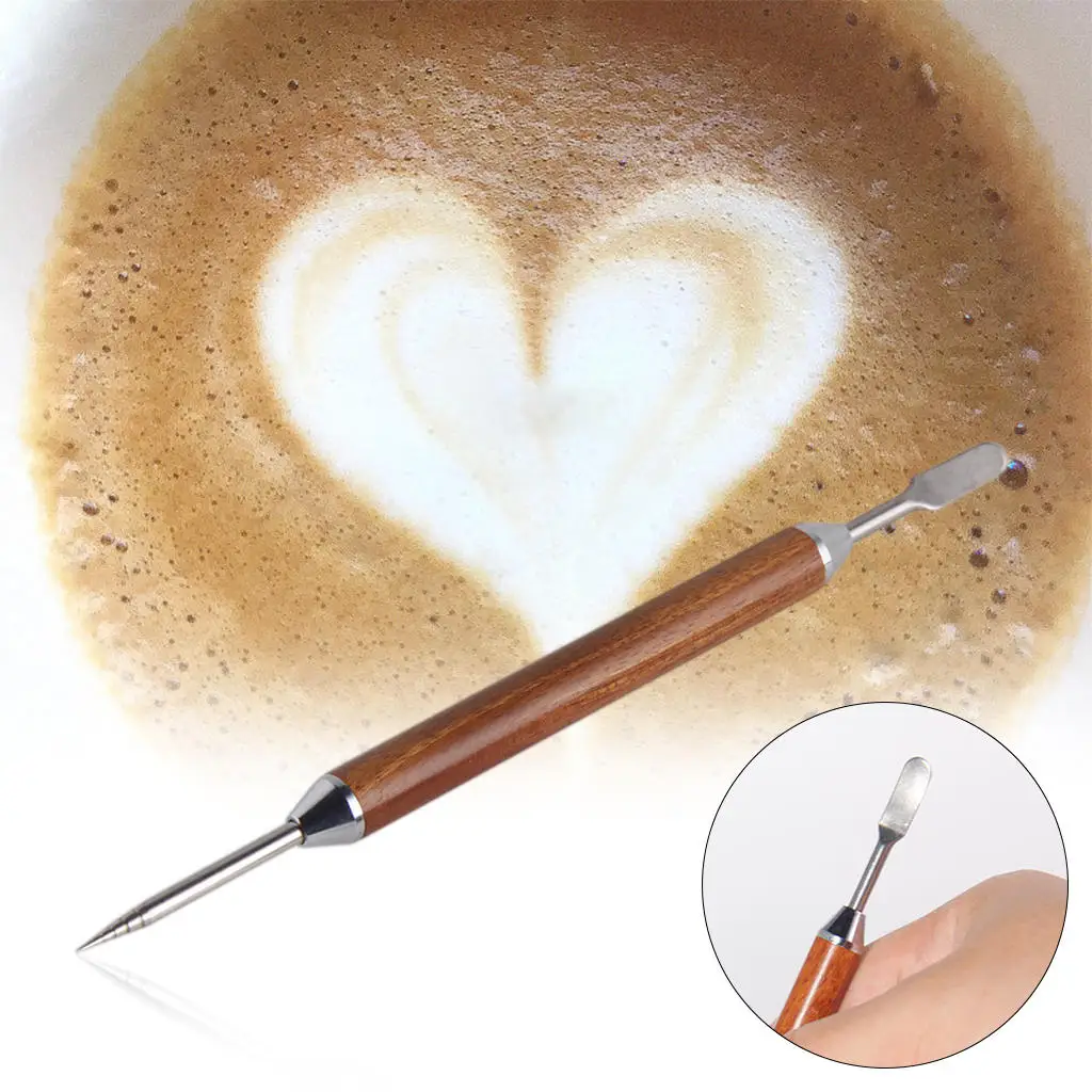 Latte Coffee Art Pen Decorating Art Pen Pull Flower Needle Coffee Decorating Tool for Bar Cafe Kitchen