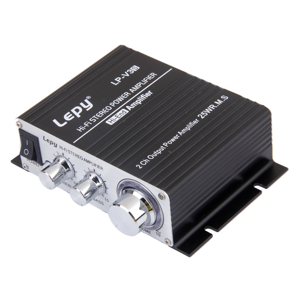 DC12V Car Motorcycle Mini Hi-Fi Stereo Audio Amplifier MP3 for  -V3