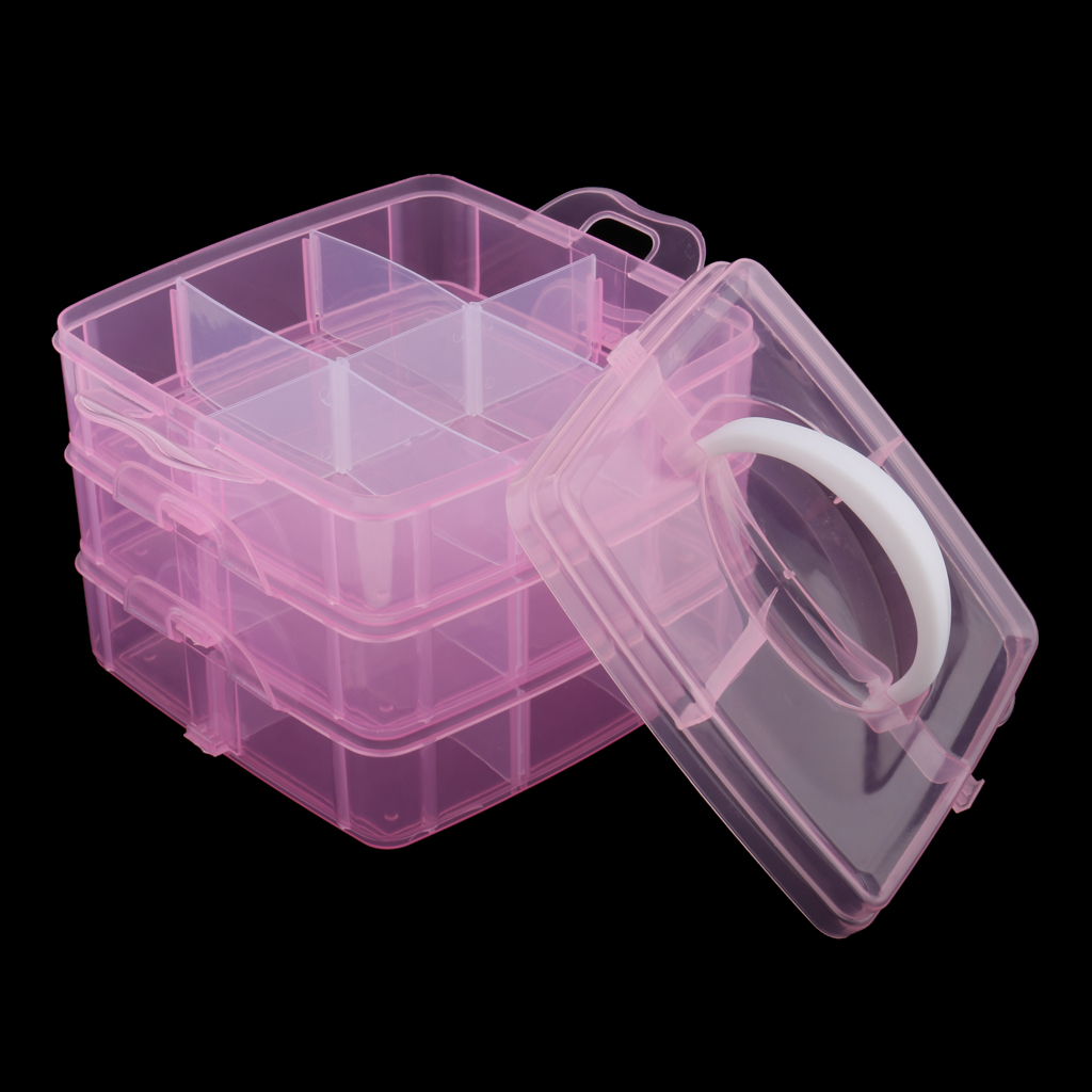 3-tier Storage Box Sorting Box Made of Plastic, Stackable - for The