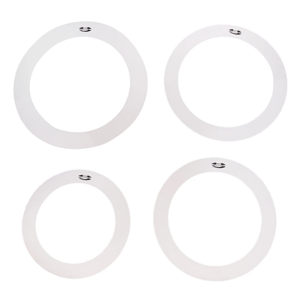 Perfeclan 4 Pack Drum Muffler Dampening Rings Tone Control 10'' 12'' 14'' 16'' for Drum Set Accessories