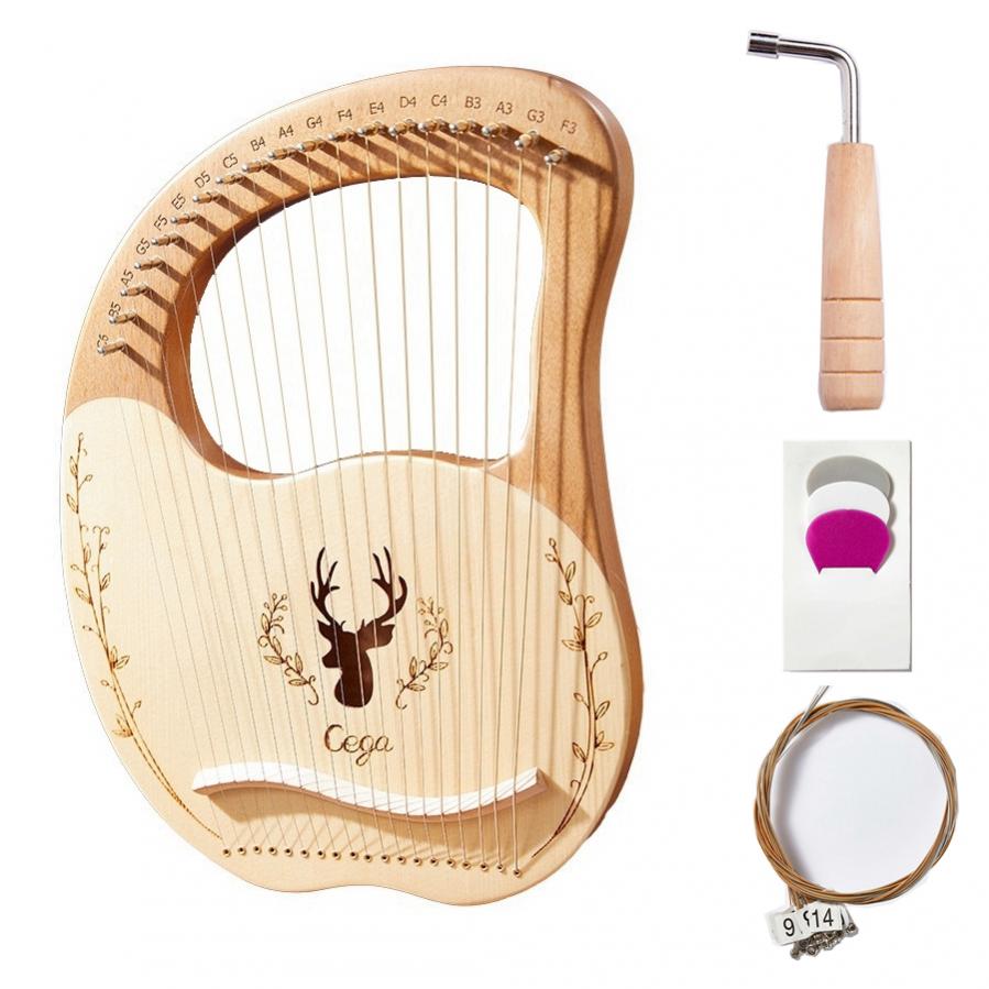 19 струн деревянная ель Lyre Harp струнный музыкальный инструмент пианино  украшения подарок для начинающих с инструментом для настройки гаечный ключ  | AliExpress