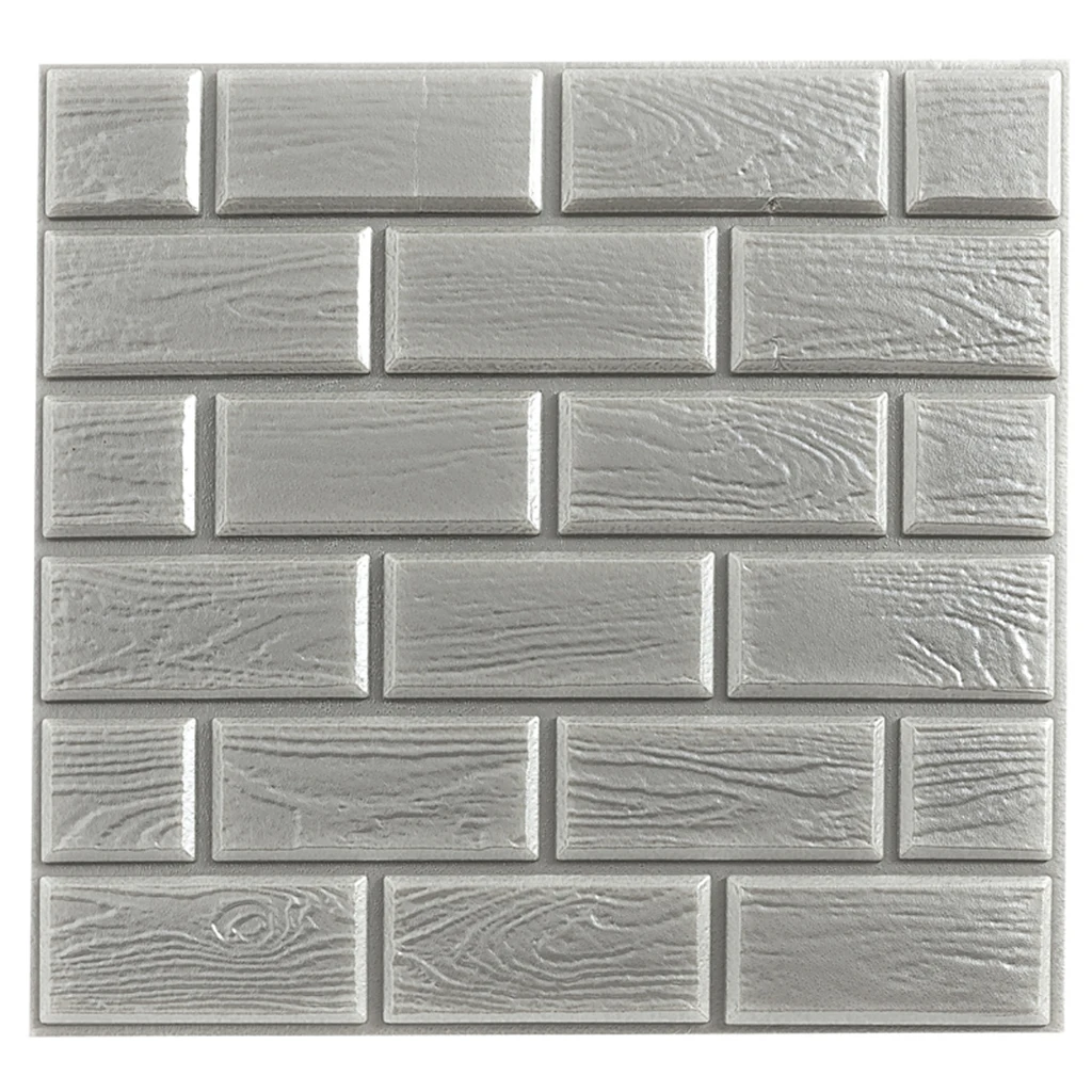 3D PE Foam Tile Brick Wall Sticker Decal Self-Adhesive DIY Panels Decor