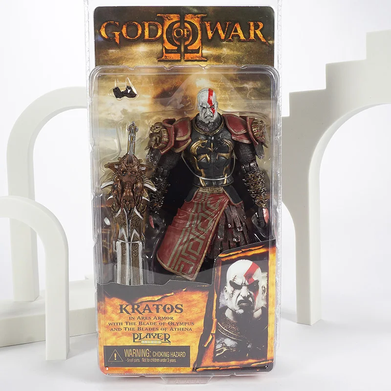 NECA God of War 2 II Kratos In Ares Armor W Blades 7" PVC Action Figure Toy Hot 