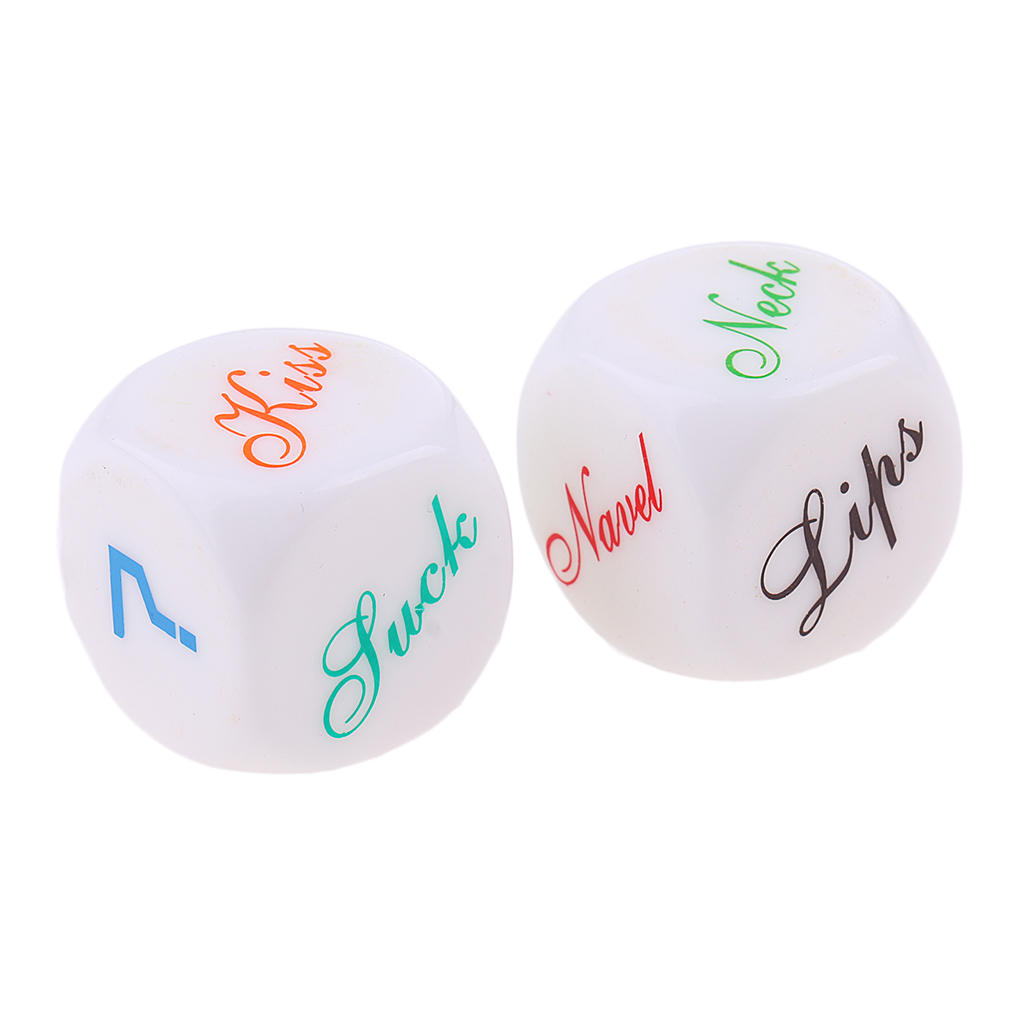 2x Glow in Dark D6 Sexual Action Dice for   Party Or Adult Couple